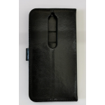 Black Book Case Flip with Strap For Nokia 6.1 TA-1043 Slim Fit Look